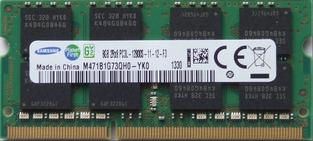 Samsung 8GB PC3-12800 memory module 1 x 8 GB DDR3 204-pin SO-DIMM
